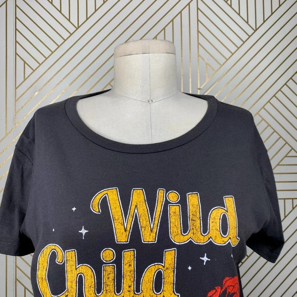 Chaser Wild Child Charcoal Graphic Tee T-Shirt‎ - Picture 4 of 9